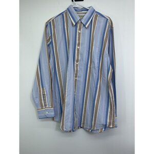 Banana Republic Mens Striped Button-Up Shirt L